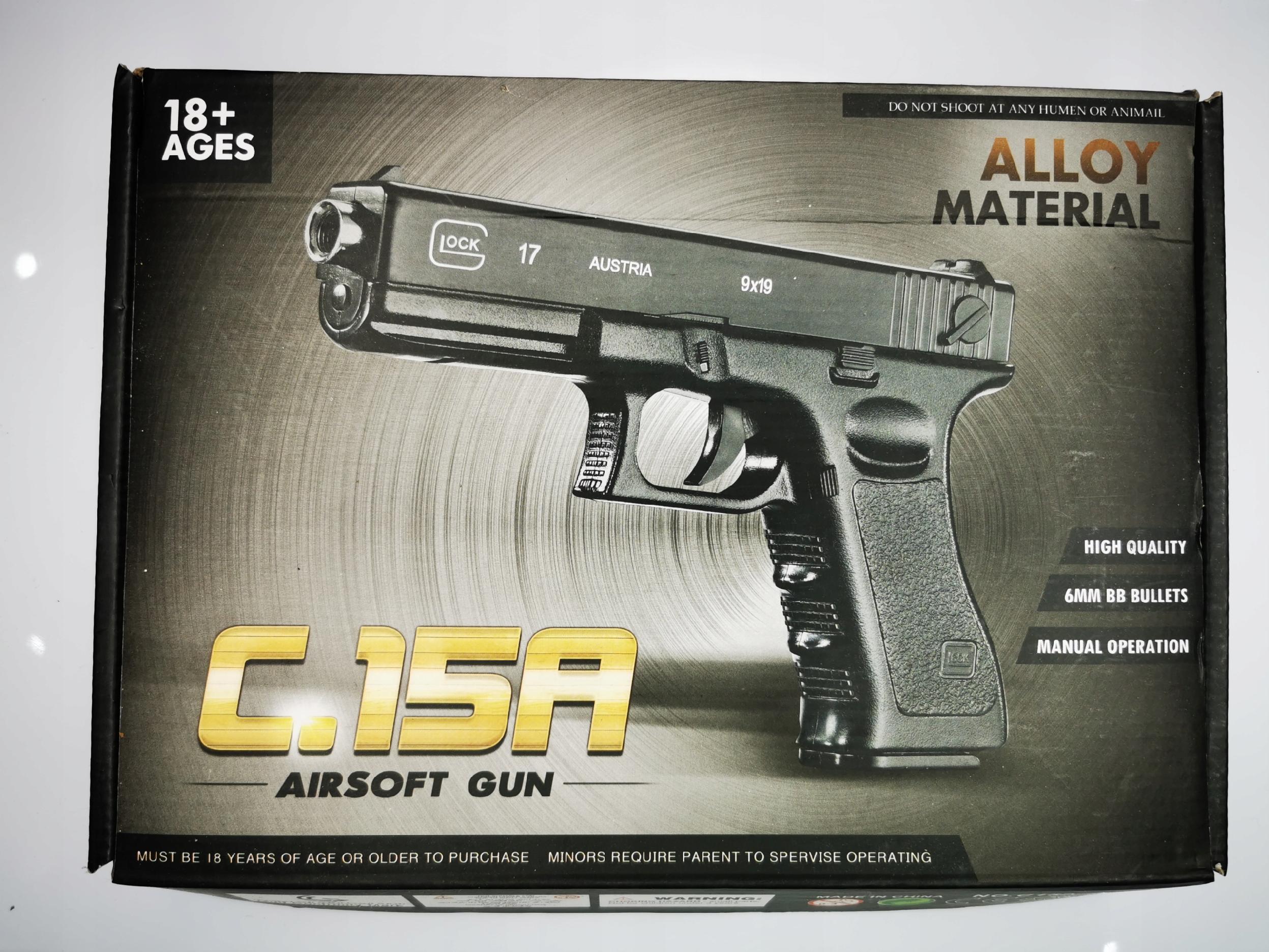 Glocck17 pistolet replika ASG metal + tysiąc kulek GRATIS 1 55c398d662492216b4f52b19b7879267