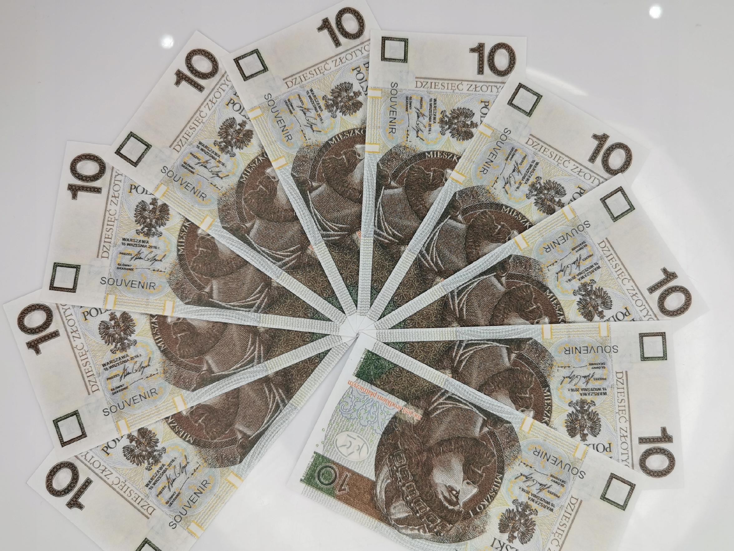 10złotych banknoty do zabawy i nauki plik 100szt+GRATIS 4 4f8513caf6a8561fe08f9825b6b8737f