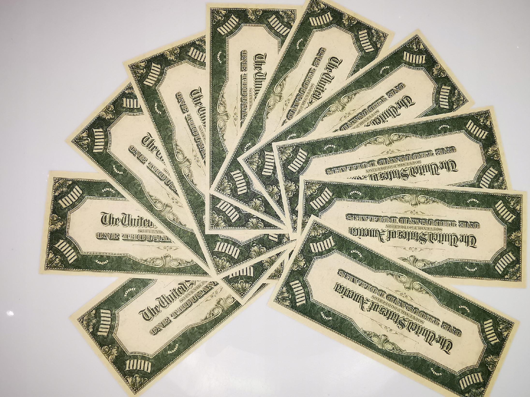 1000 dolarów banknoty do zabawy i nauki plik100szt+GRATIS 6 cd97202c0db2eacd4dc9efccb4fa7f88
