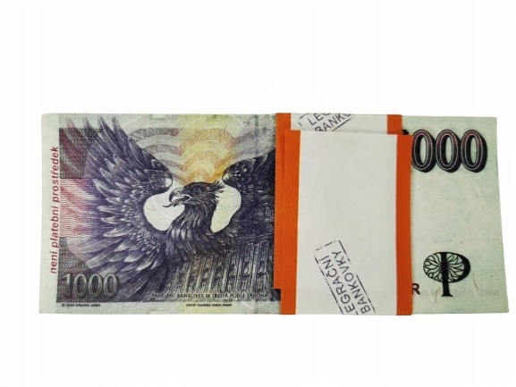 1000 koron czeskich banknoty do zabawy i nauki plik 100szt+GRATIS 2 3b1e1782ea521c7d6baabadc5cda251e