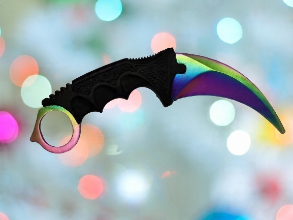 Karambit treningowy Tęczowy Fade CS-GO 5 bc5343537a9f69c1c8e1cfc9fe51ca8e