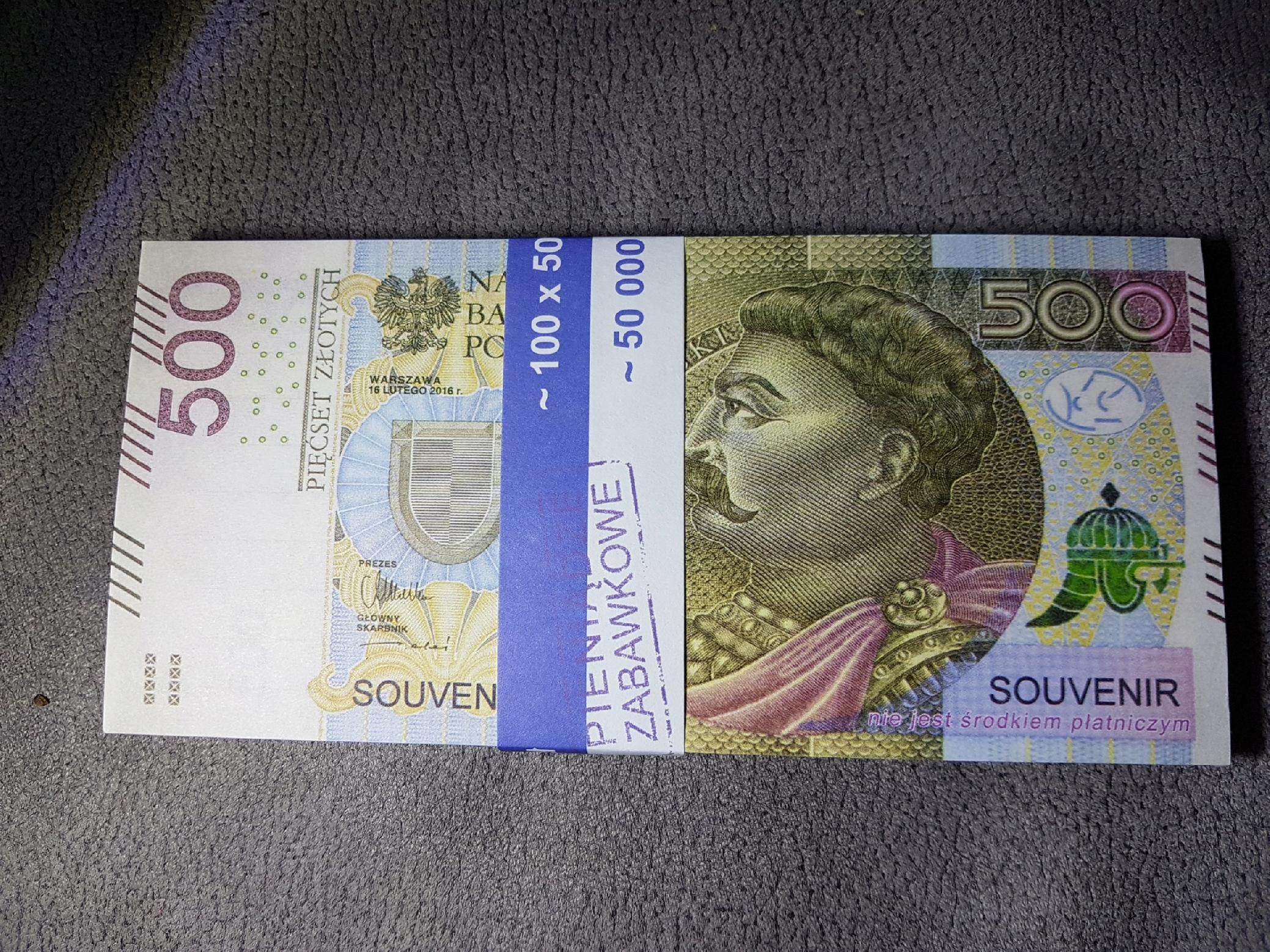 500złotych banknoty do zabawy i nauki plik 100szt+GRATIS 7 61d63174c94807b076b0c27b8dac90b8