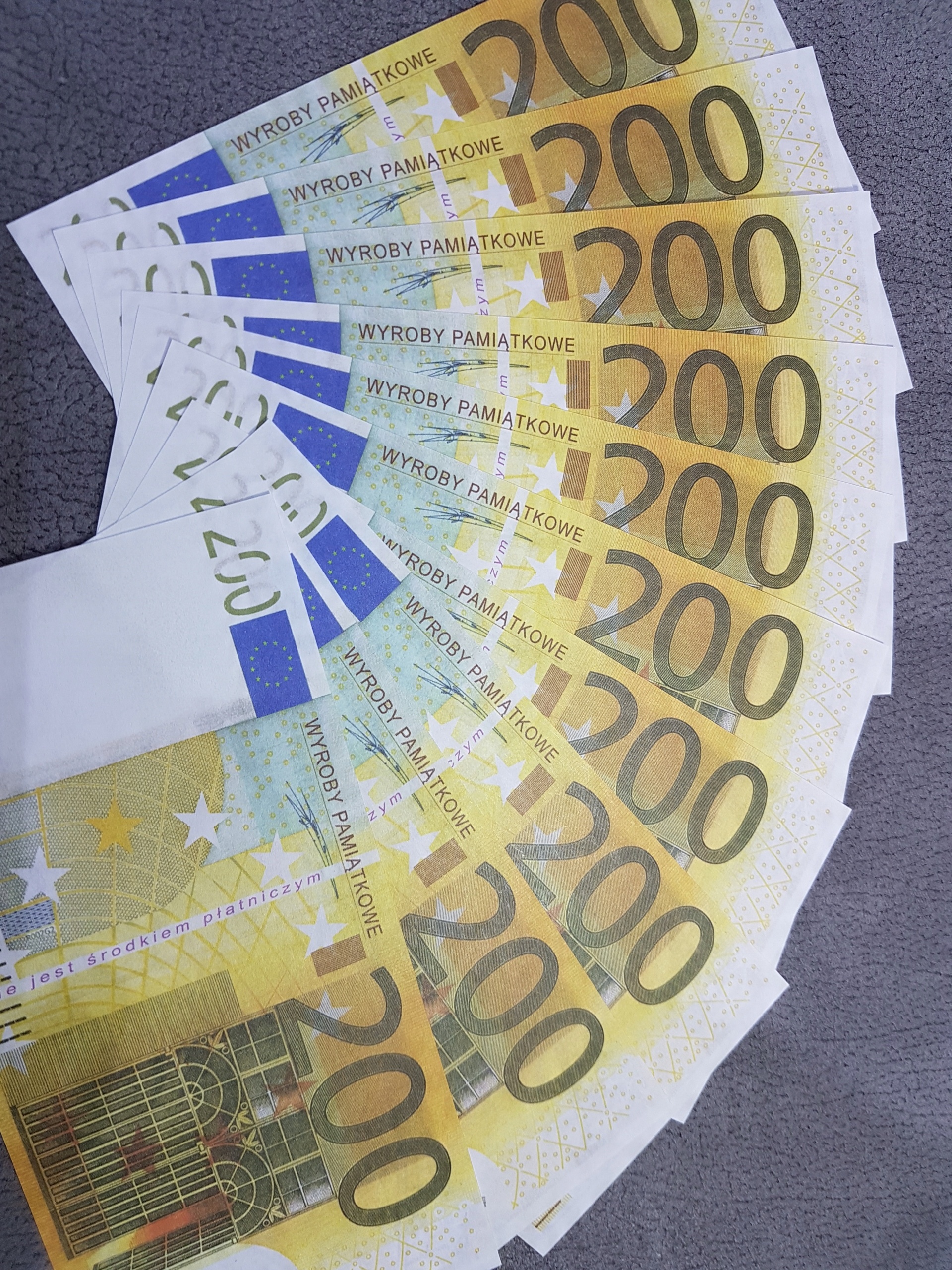 5,10,20,50,100,200,500 EURO banknoty do zabawy i nauki zestaw 7 3e5e03014f164024af715c0834ac45ec