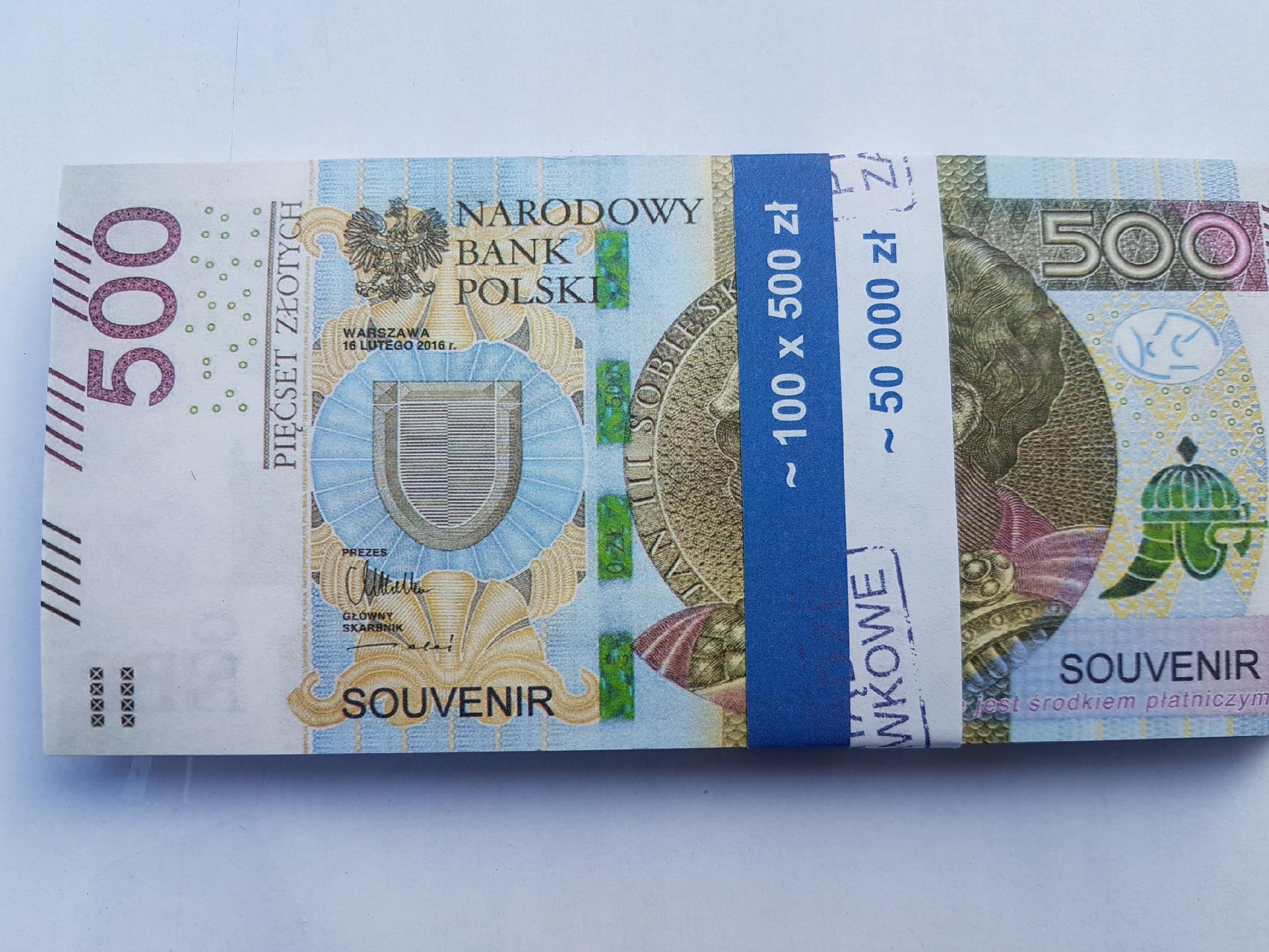 500złotych banknoty do zabawy i nauki plik 100szt+GRATIS 3 602ffe248a31bb614589f2111ec46257