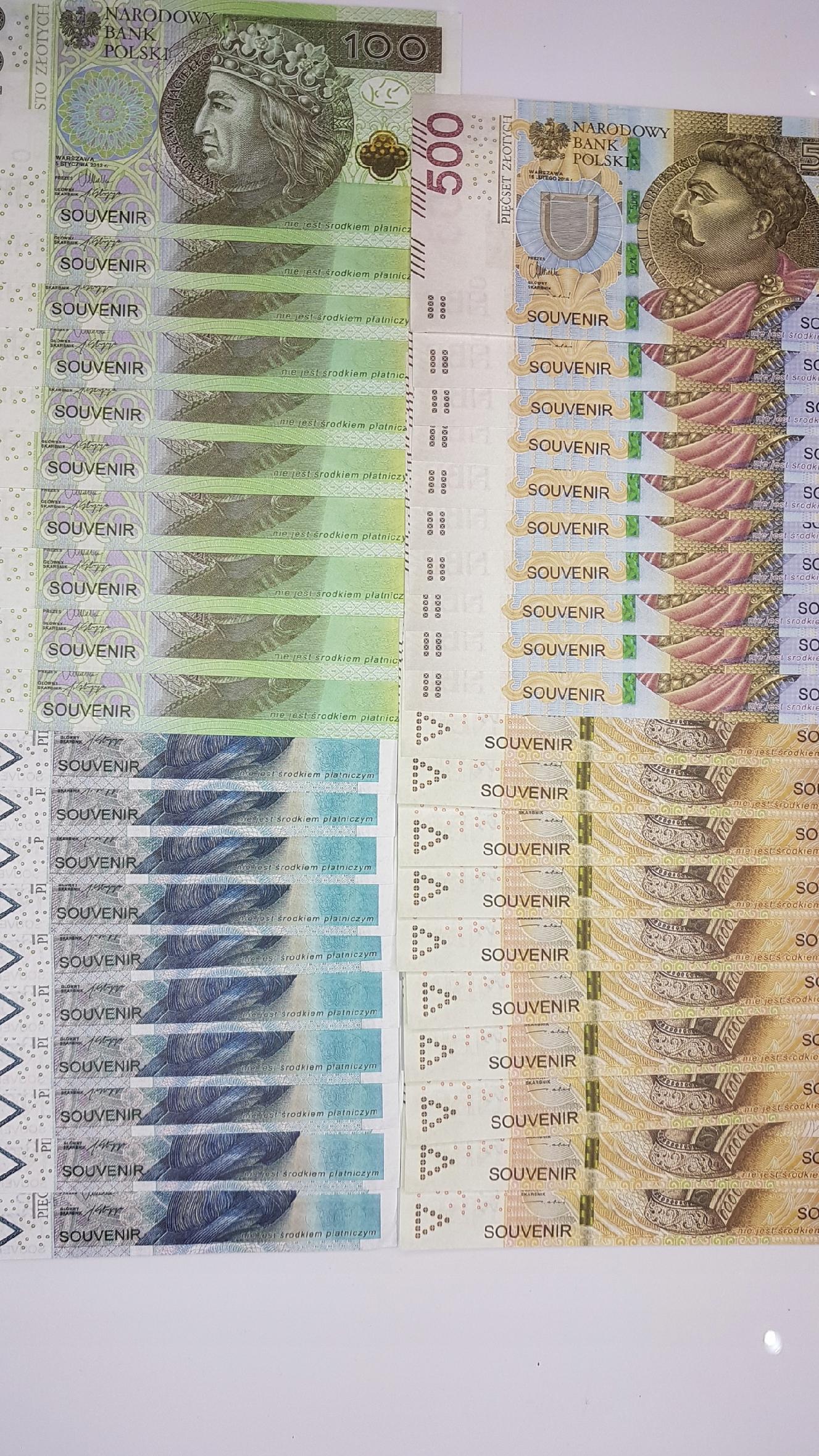 50,100,200,500zł banknoty do zabawy i nauki zestaw 2 51a056cd279ea545f547c0f2d66102bc