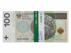 nowa strona główna 4 Repliki banknotów 100 zł 100 szt. – do zabawy i nauki + GRATIS