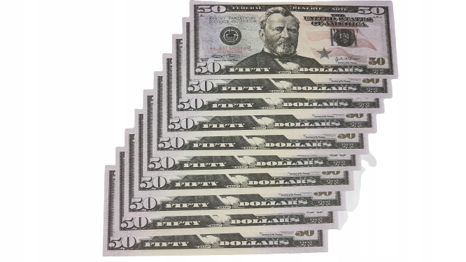50 dolarów banknoty do zabawy i nauki plik 10szt 1 6b18ecdf34b93d8b1d158183a69dadc7