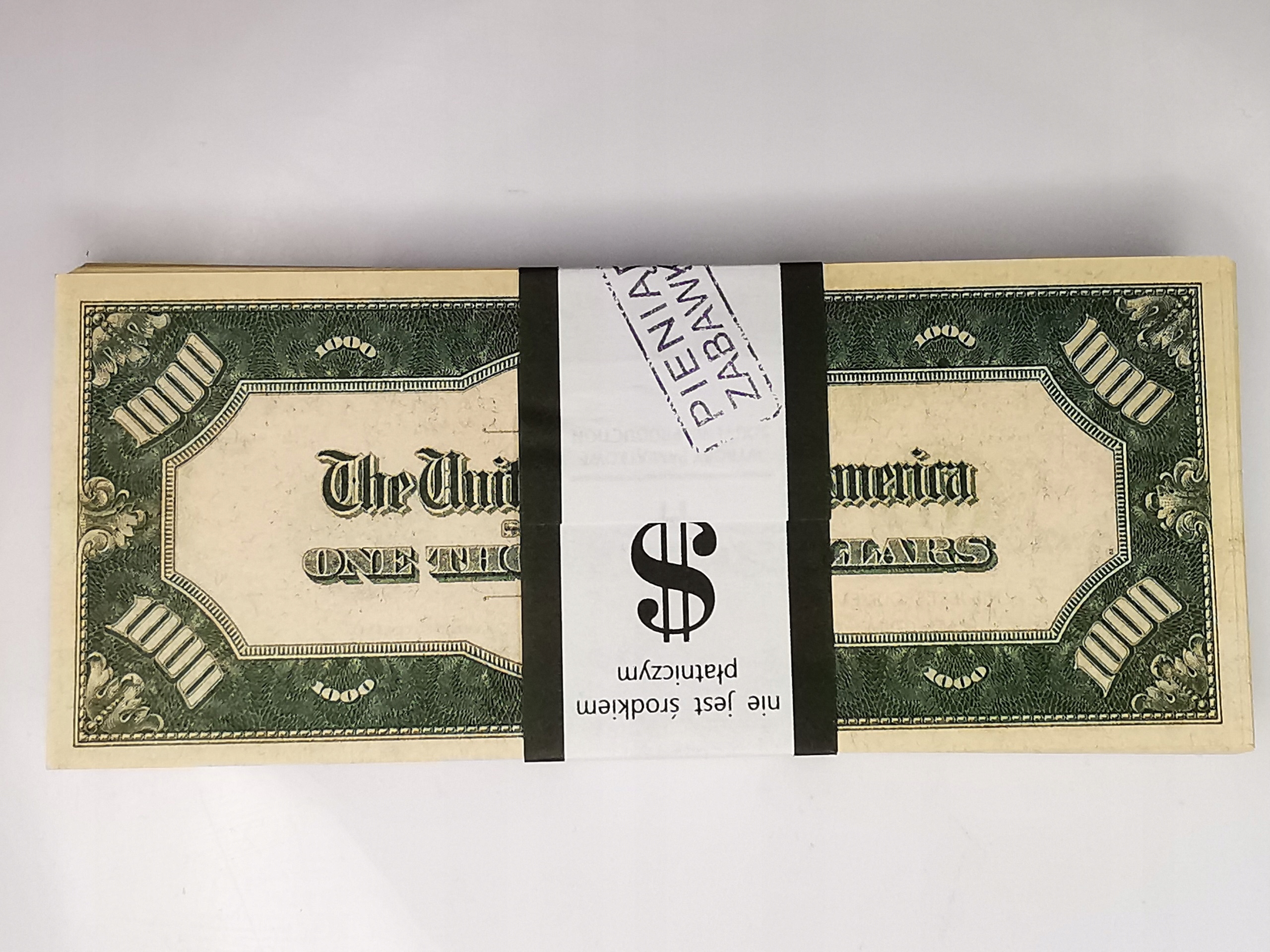 1000 dolarów banknoty do zabawy i nauki plik100szt+GRATIS 2 5f5f2d9e6c07eca248e486247d0c196a