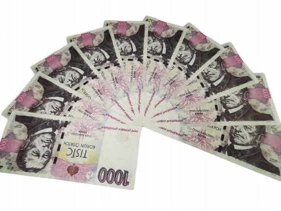 1000 koron czeskich banknoty do zabawy i nauki plik 100szt+GRATIS 3 24fd28b4bc429226bd612e6c97b3fdd5