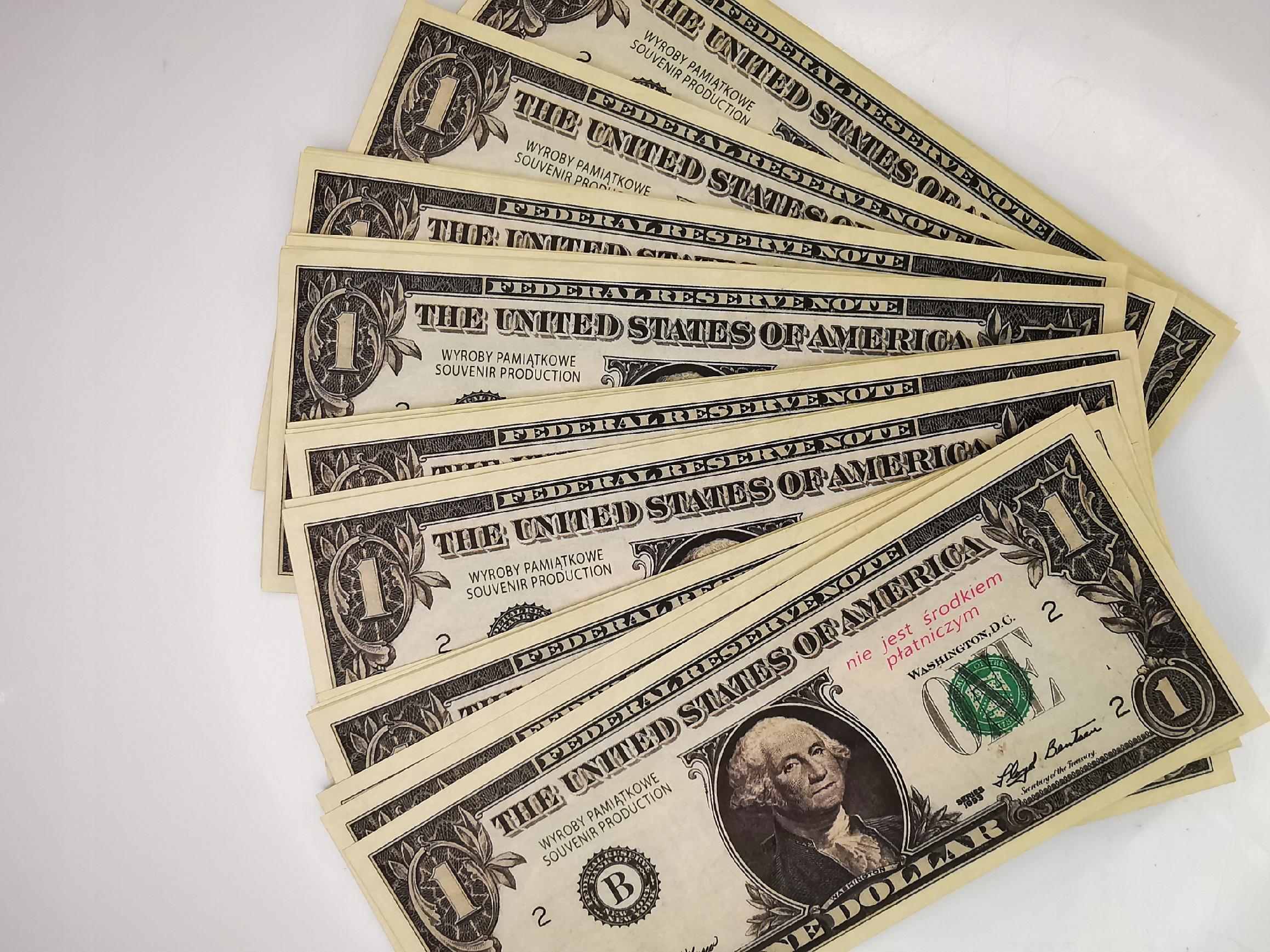 1 dolar USA banknot do zabawy i nauki plik100szt+GRATIS 5 50a10636ec0cf29fe10ec7ac1c3e5c5c