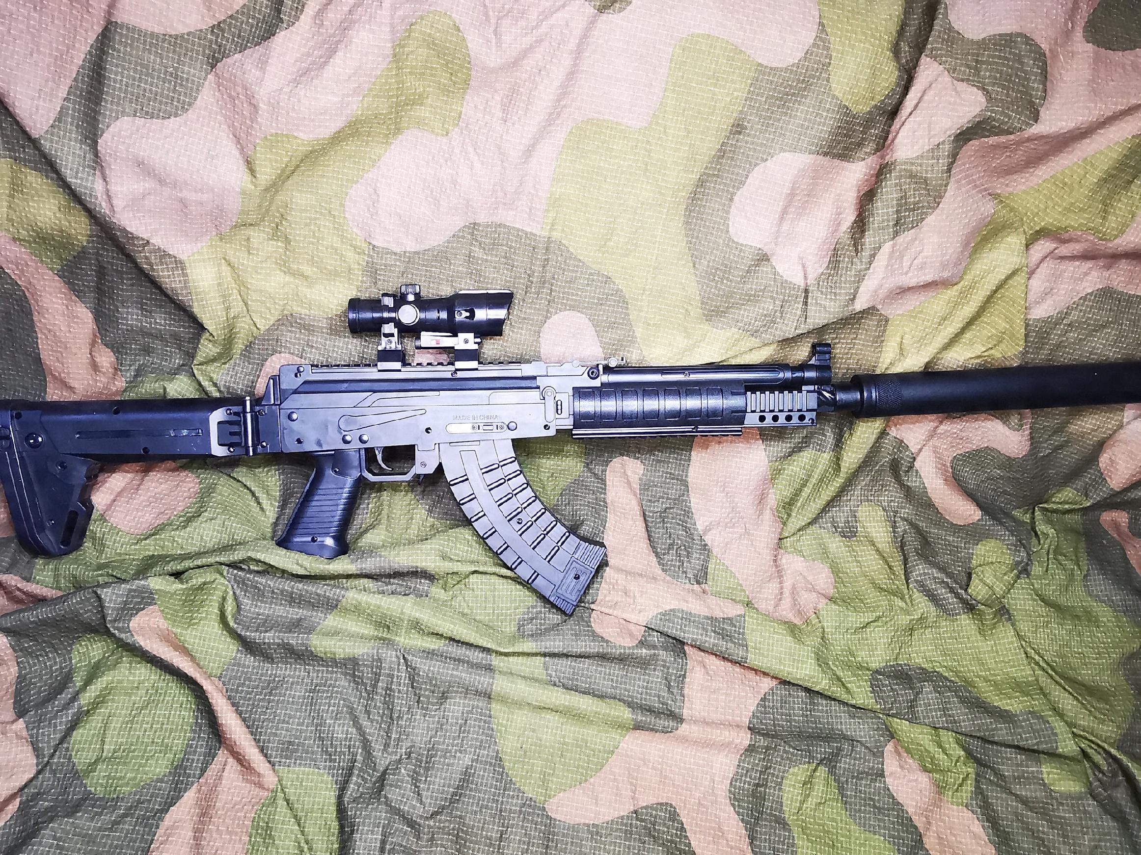 Karabinek AK 13 Modern PLATFORM ASG 6mm tłumik 3 132a34f8b9c328eaba01981073f89434